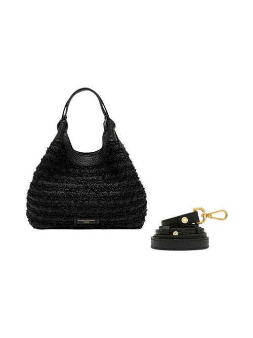 borsa donna dua in rafia nero Gianni Chiarini | BS11119-FROUNERO